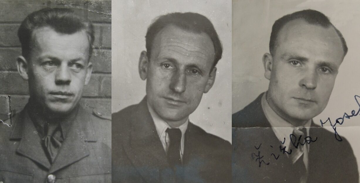 Členové výsadku Barium: Josef Šandera, Tomáš Býček, Josef Žižka