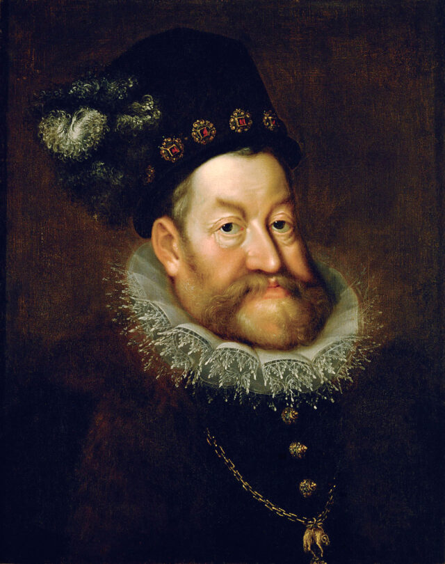 Rudolf II. na portrétu od Hanse von Aachena, zhruba okolo roku 1606.