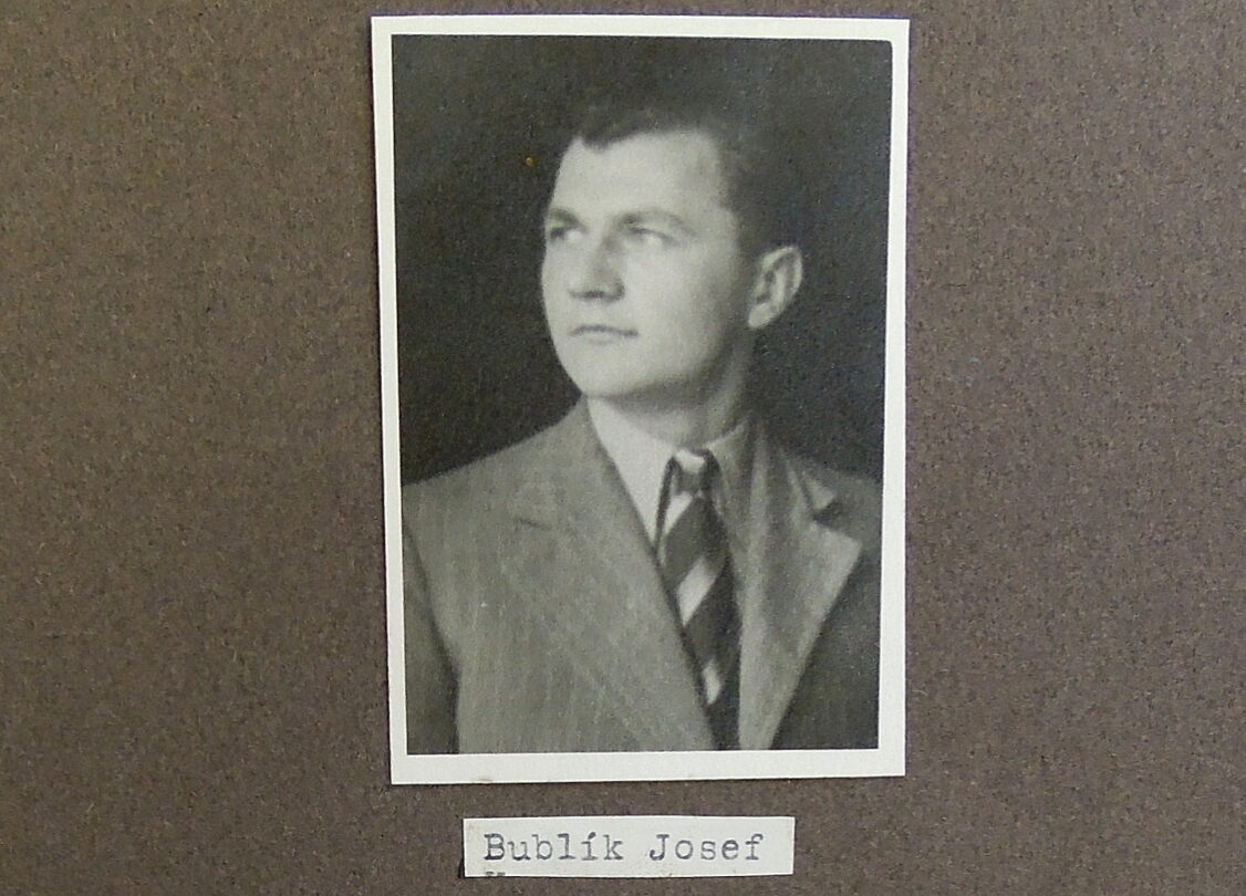 Josef Bublík na civilní fotce určené pro falešné dokumenty