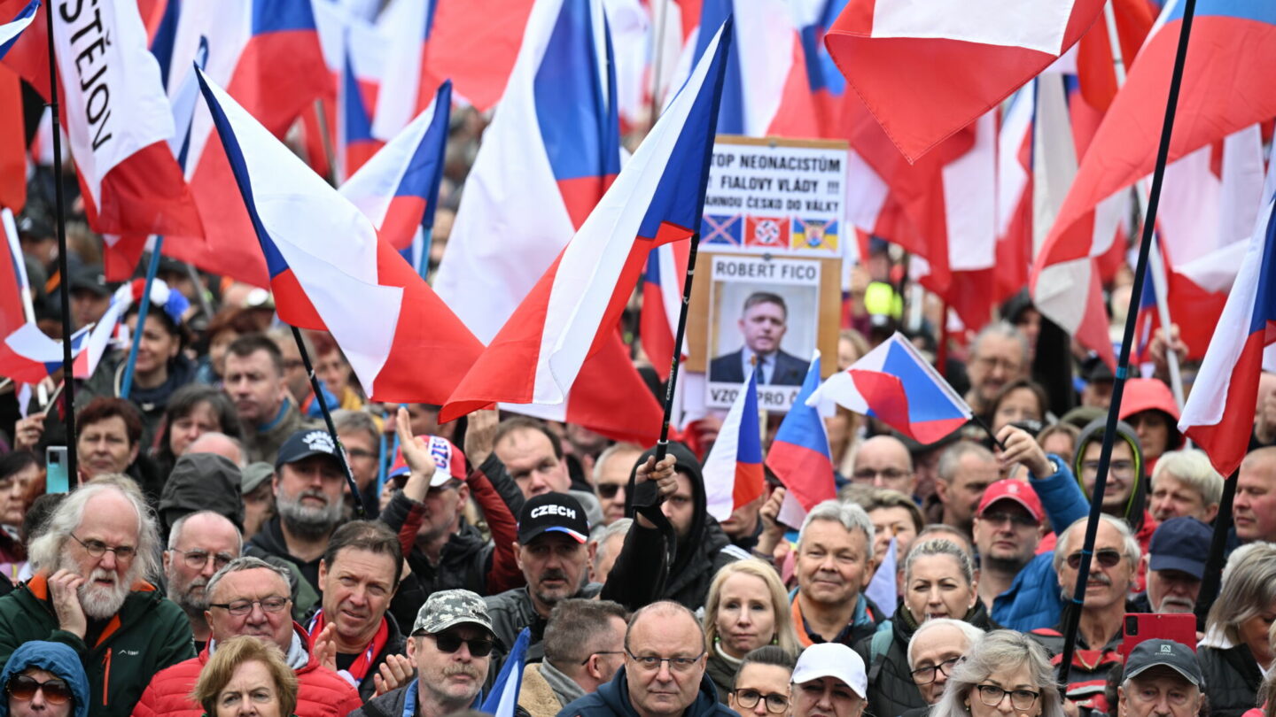 Demonstrace pořádaná stranou PRO Jindřicha Rajchla, 23. března 2024