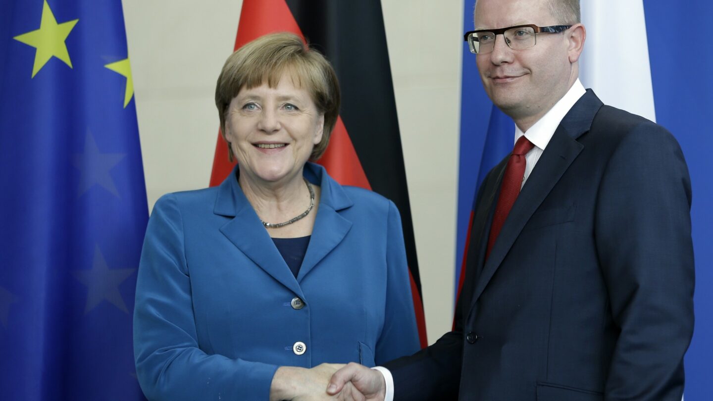 Angela Merkelová a Bohuslav Sobotka - ilustrační foto
