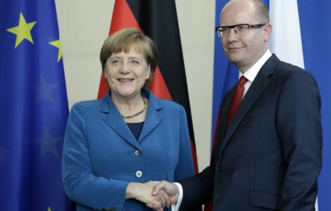 Angela Merkelová a Bohuslav Sobotka - ilustrační foto