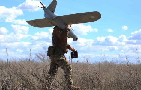 Ukrajinský operátor s dronem