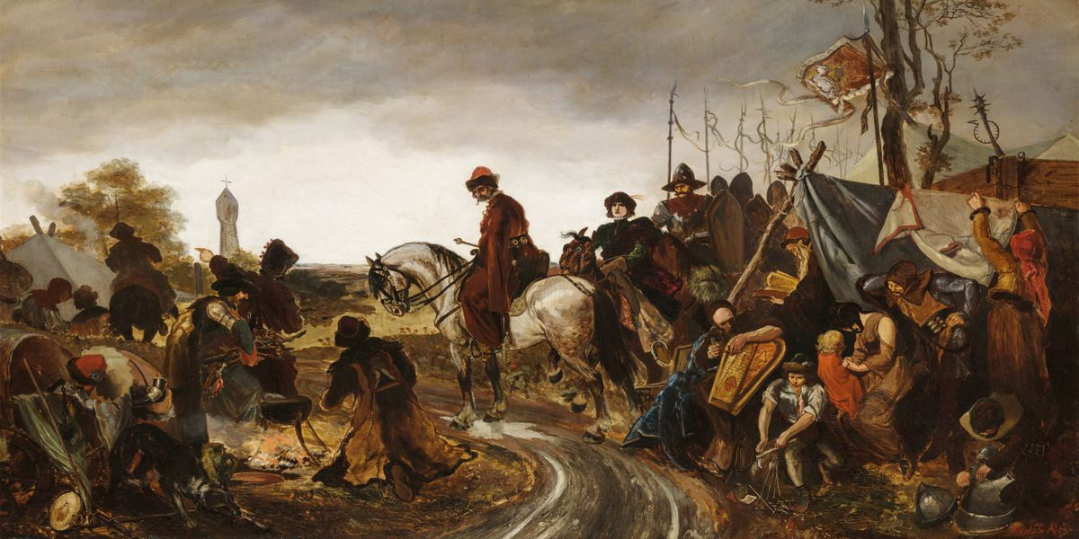 Husitský tábor, obraz od českého malíře Mikoláše Alše. 