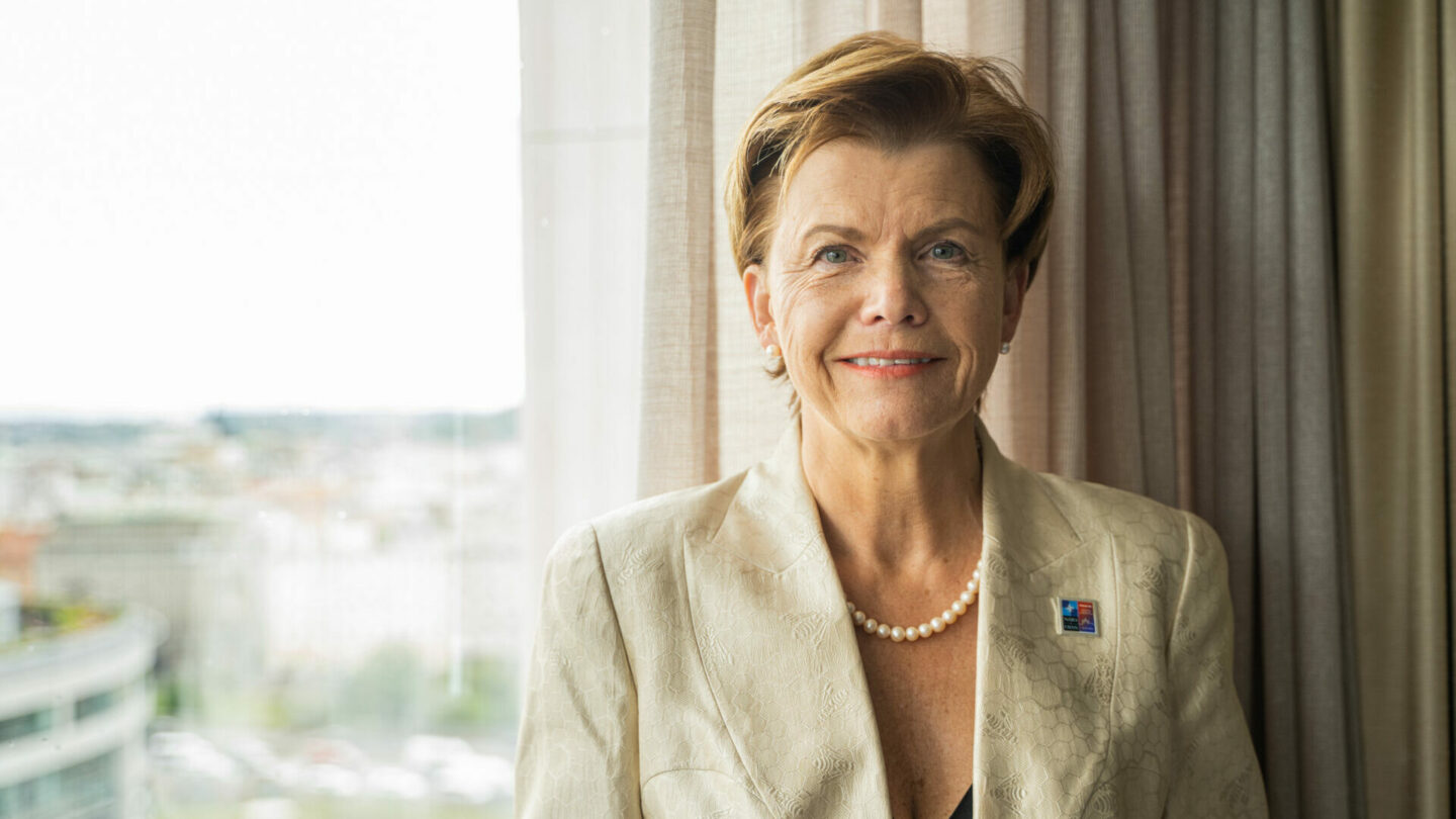 Baiba Braže je lotyšská diplomatka a ministryně zahraničních věcí Lotyšské republiky. Dříve působila jako velvyslankyně v Nizozemsku a ve Spojeném království. Mezi roky 2020 a 2023 byla náměstkyní pro veřejnou diplomacii generálního tajemníka NATO Jense Stoltenberga.