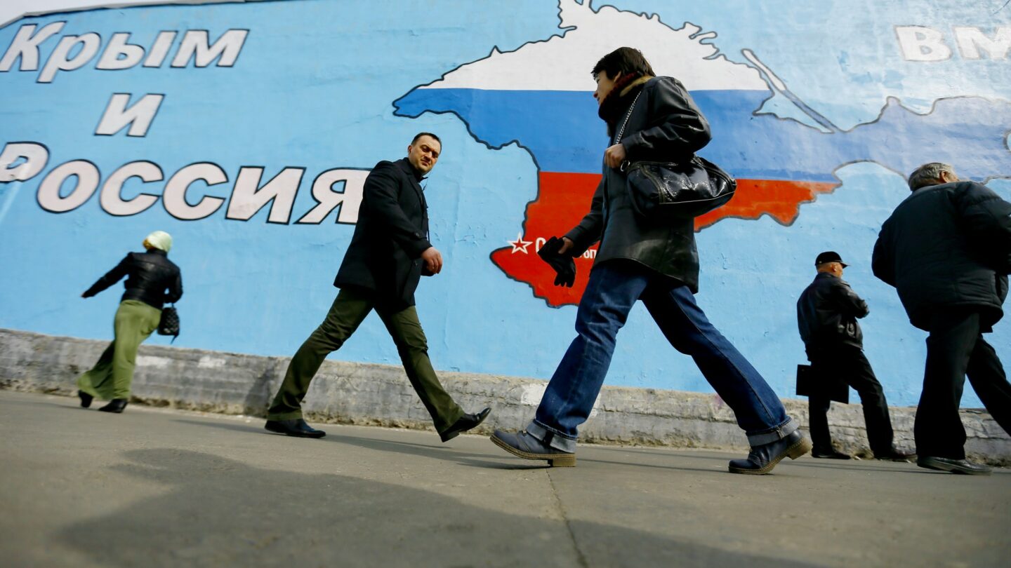 Snímek z Ruskem ovládaného Krymu
