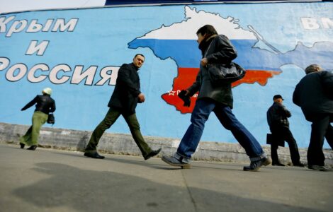 Snímek z Ruskem ovládaného Krymu