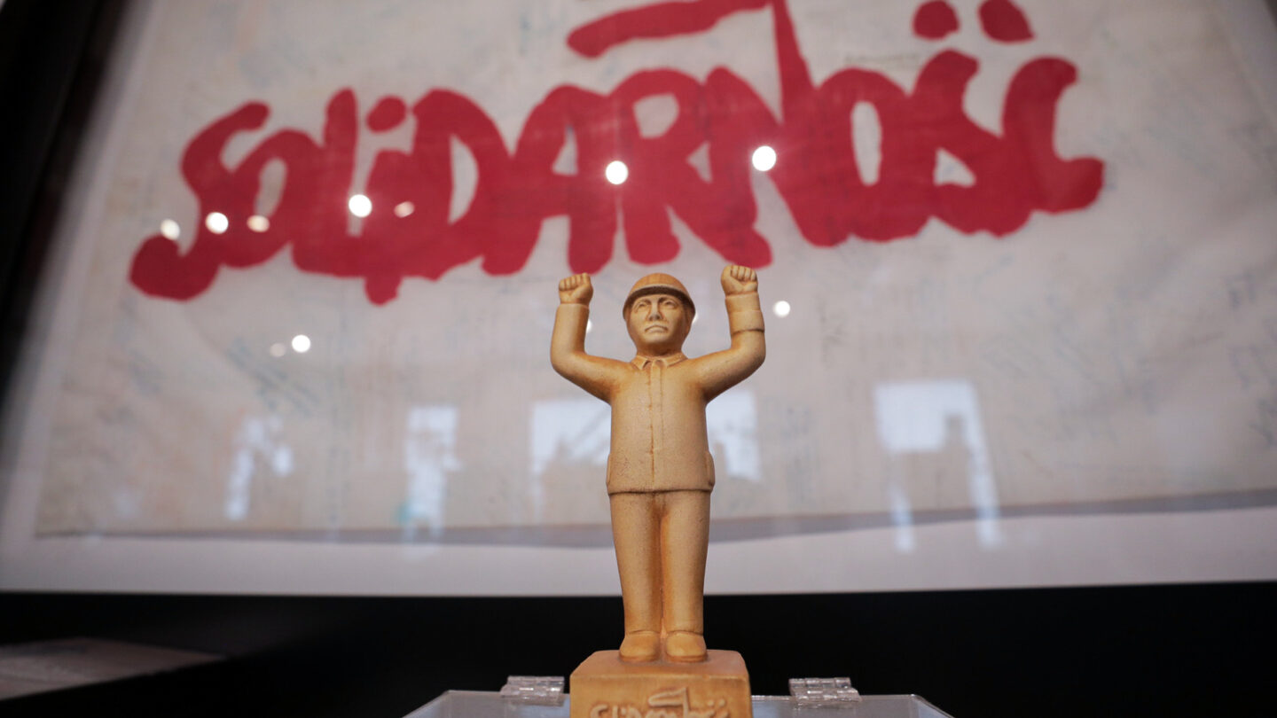 Solidarność, výstava k výročí vzniku Solidarity v gdaňských loděnicích, srpen 2024.