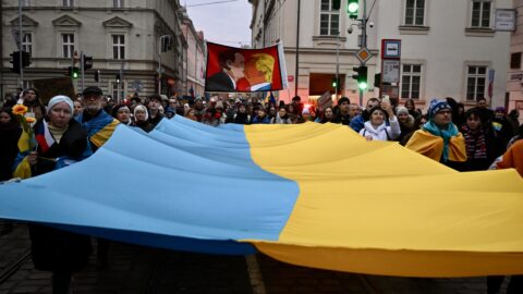 Demonstrace na podporu Ukrajiny, Praha, 23. 2. 2025