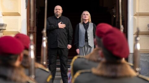 Ministryně obrany Jana Černochová (ODS) přijala v Praze ukrajinského ministra obrany Rustema Umerova
