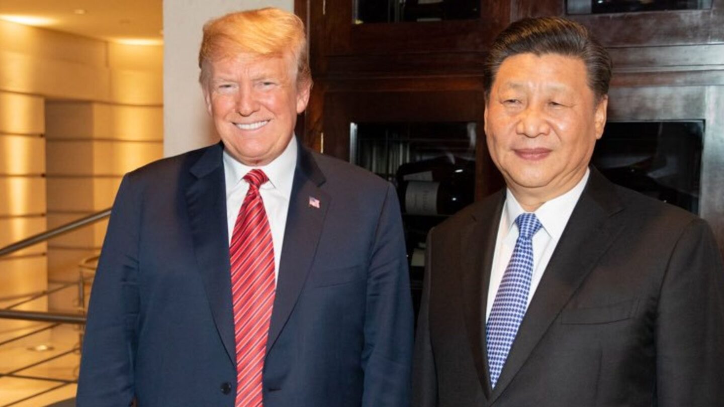 Donald Trump a Si Ťin-pching v roce 2018.