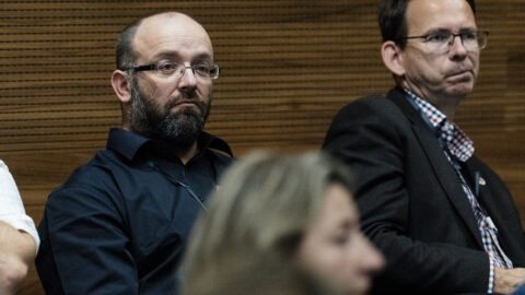 Petr Drulák ze spolku Svatopluk a Daniel Sterzik alias Vidlák z hnutí Stačilo! na Konzervativní kempu v Seči (11. 5. 2025).